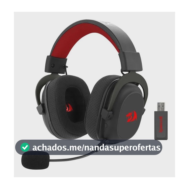 Headset Gamer Redragon Zeus Pro 7.1 Driver 53mm Bluetooth