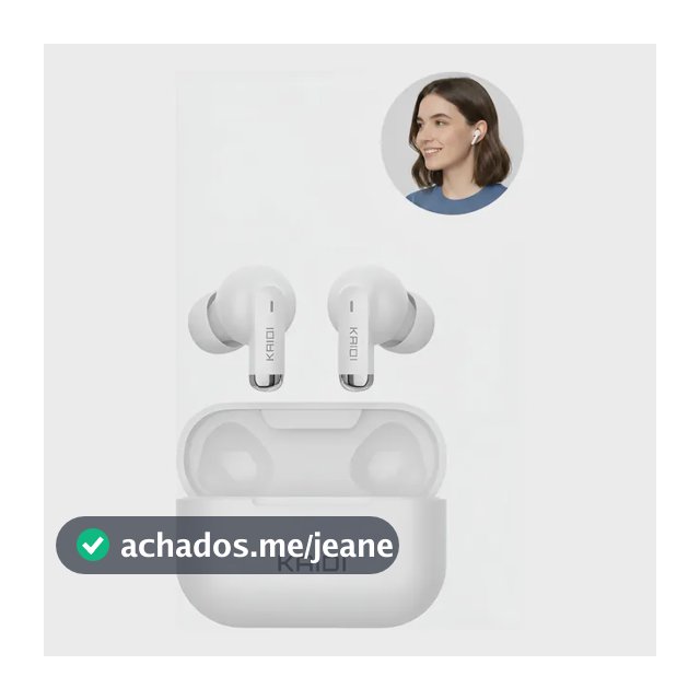Fone De Ouvido Sem Fio In-ear Kaidi Kd-780 Bluetooth 5.4 Tws Branco