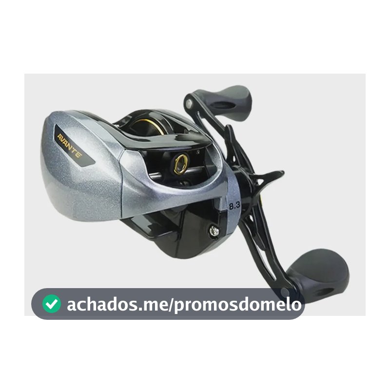 Carretilha Pesca Esportiva Maruri Avante Slim By Denis Garbo Prateado Esquerdo