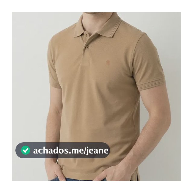 Polo Piquet Lisa Premium Polo Wear Bege Médio Piquet Liso Gg