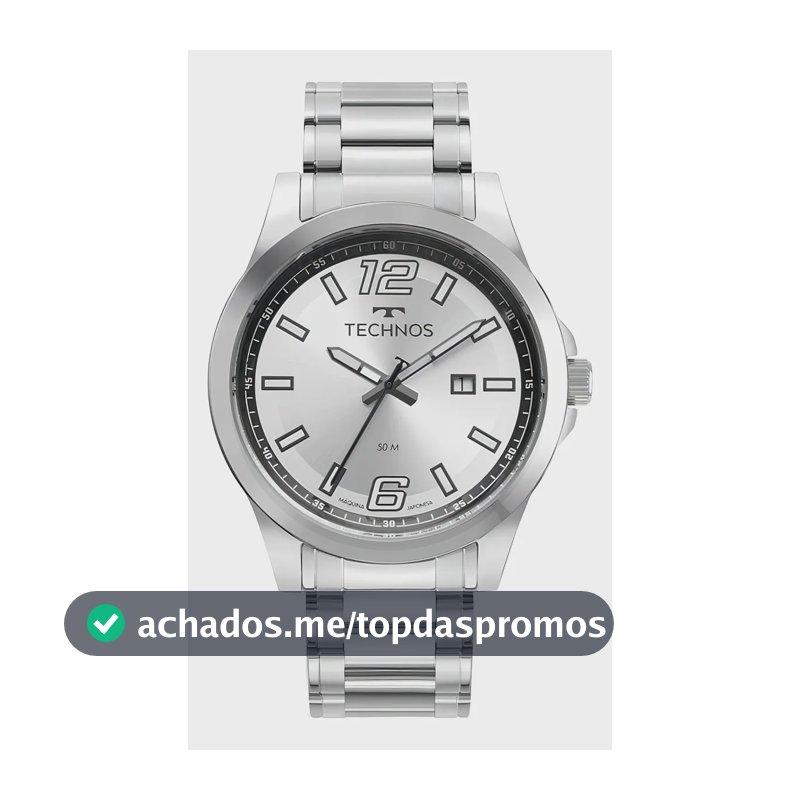 Relógio Technos Masculino Racer Basico Prata - 2115twv/1k