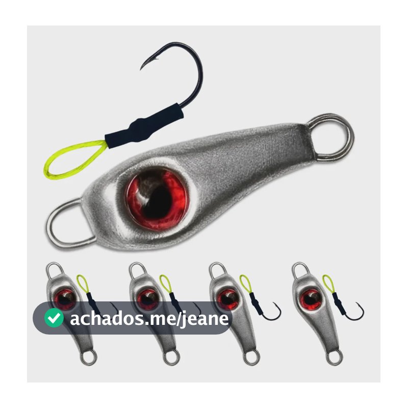 Jumping Jig Pesca Isca Suporte Hook Sem Pintura Kit 5un Jig Pindoca 12g - Chumbo