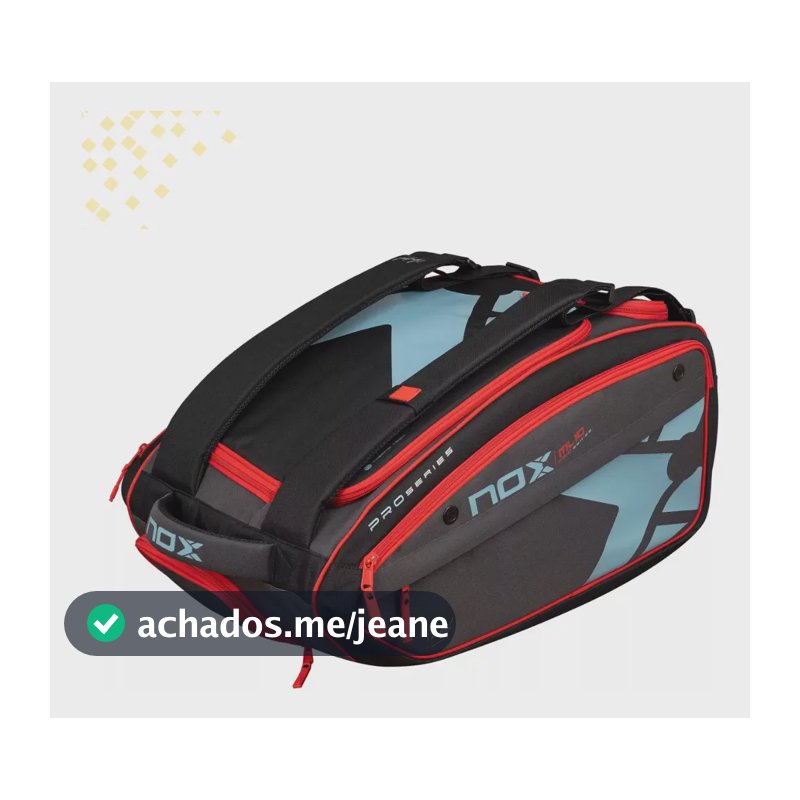 Raqueteira Padel E Beach Ml10 Xl Compact | Nox Cinza / Azul Cinza/azul
