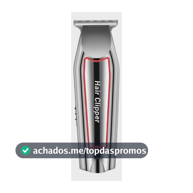 Maquina Cortar Cabelo Aparar Barba Kemei Km-032 Acabamento Prateado 127/220v