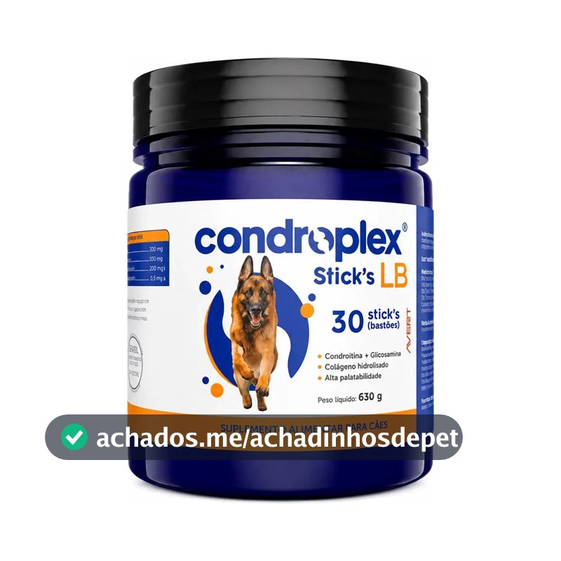 Condroplex Sticks LB Suplemento Para Cães 30 Sticks 630g