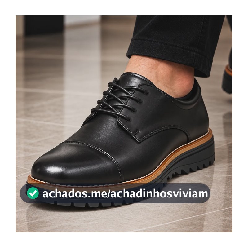 Sapato Masculino Mocassim Tratorado Premium Casual Preto 42