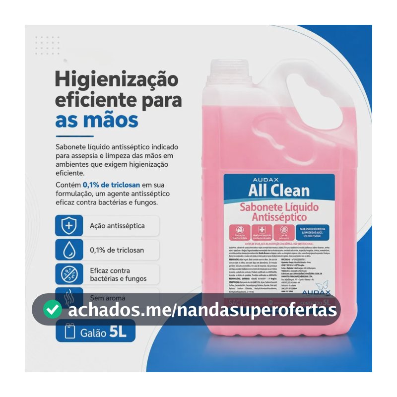 Sabonete Líquido Audax All Clean Antisséptico 5l