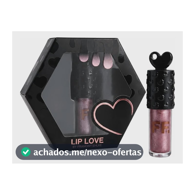 Gloss Lip Love Franciny Ehlke Brilho Efeito Plump Chaveiro Preto/mango