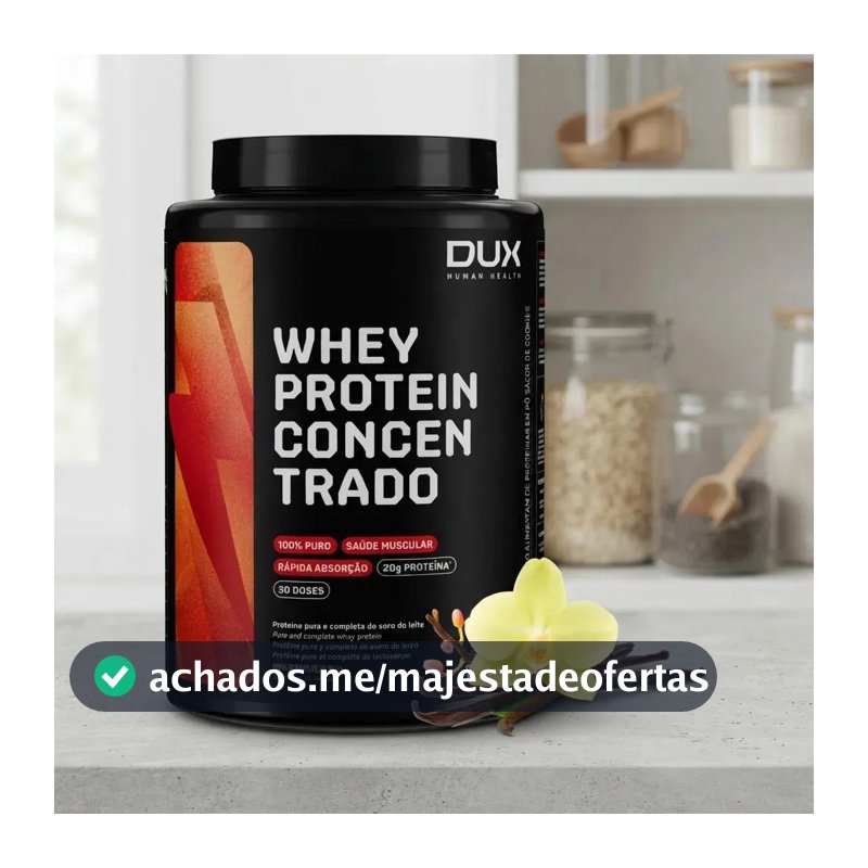 WHEY Protein Concentrado Dux em pó sabor Baunilha x 900g