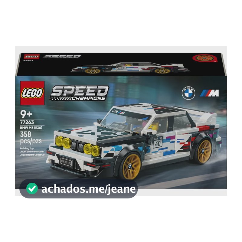 Lego Speed Champions Kit Carro 77263 358 Bmw M3 (e30)