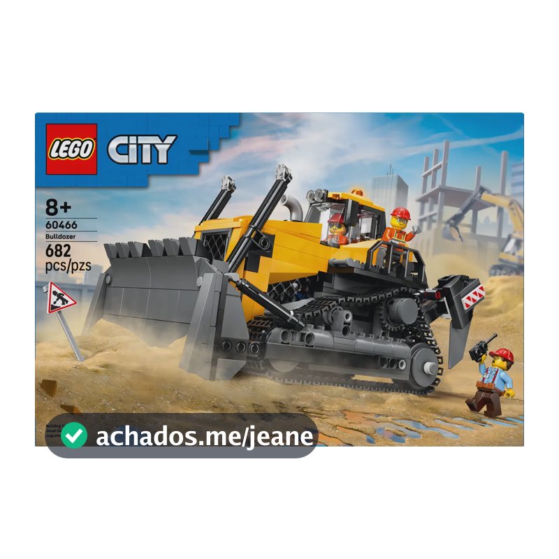 Lego® City Trator De Esteira Amarelo 60466