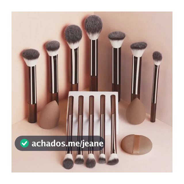 Kit Com 12 Pincéis, Esponja De Maquiagem E Beauty Sponge
