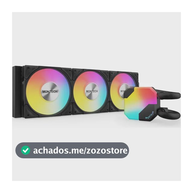 Water Cooler Montech Hyperflow ARGB 360mm para CPU com Intel e AMD