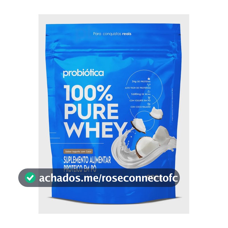 100% Pure Whey Iogurte com Coco Whey Concentrado 900g Probiótica