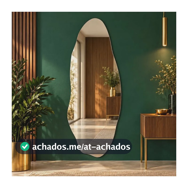 Espelho Orgânico 110cm Decorativo Quarto Loja Moderno Luxo Vênus 110x50cm