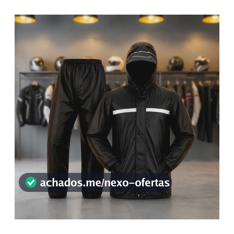 Capa De Chuva Motoqueiro Impermeável Reforçada Premium G 44 Ao 46