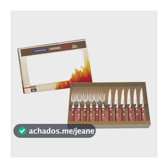 Conjunto de 12 cubiertos Linea Polywood Tramontina - Cor vermelha