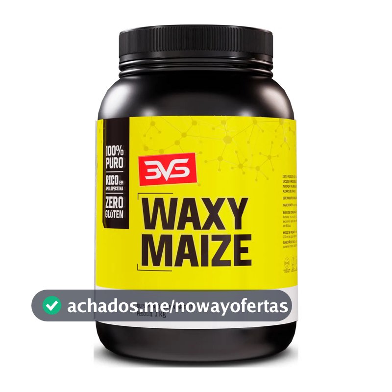 Waxy Maize Natural 1kg - 100% Puro Fonte de Carboidratos de baixo índice Glicêmico - Fornece níveis de energia constantes