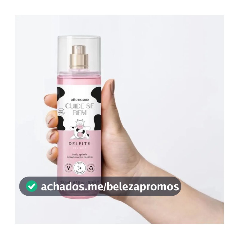 Body Splash Cuide-se Bem Deleite O Boticario 200ml