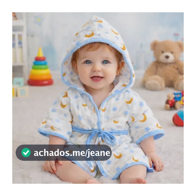 Roupão De Banho Bebê Com Capuz Soft Fralda 100% Algodão