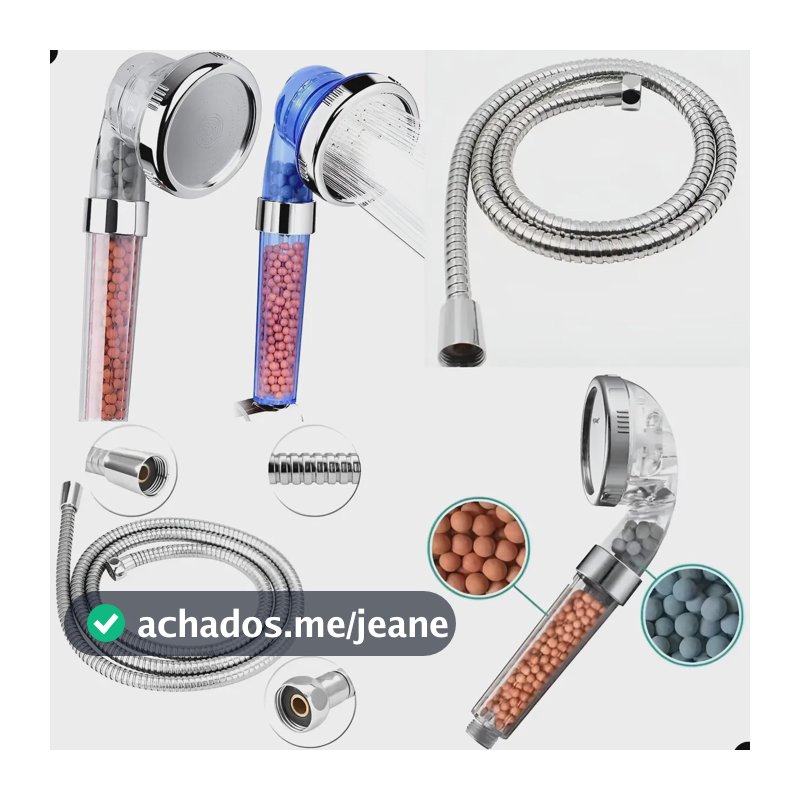 Ducha Lavatorio Salao De Beleza Esferas + Engate Mangueira Transparente Brilhante