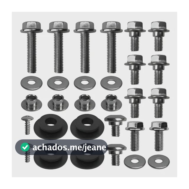 Kit Parafusos De Carenagem Completo Bros 125 150 2003 A 2008 Cromada - Preto