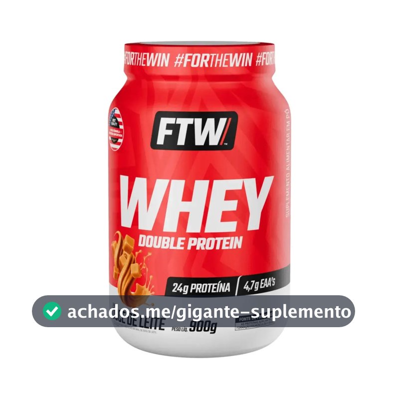 Whey Double Protein 900g Sabor Doce De Leite - FTW