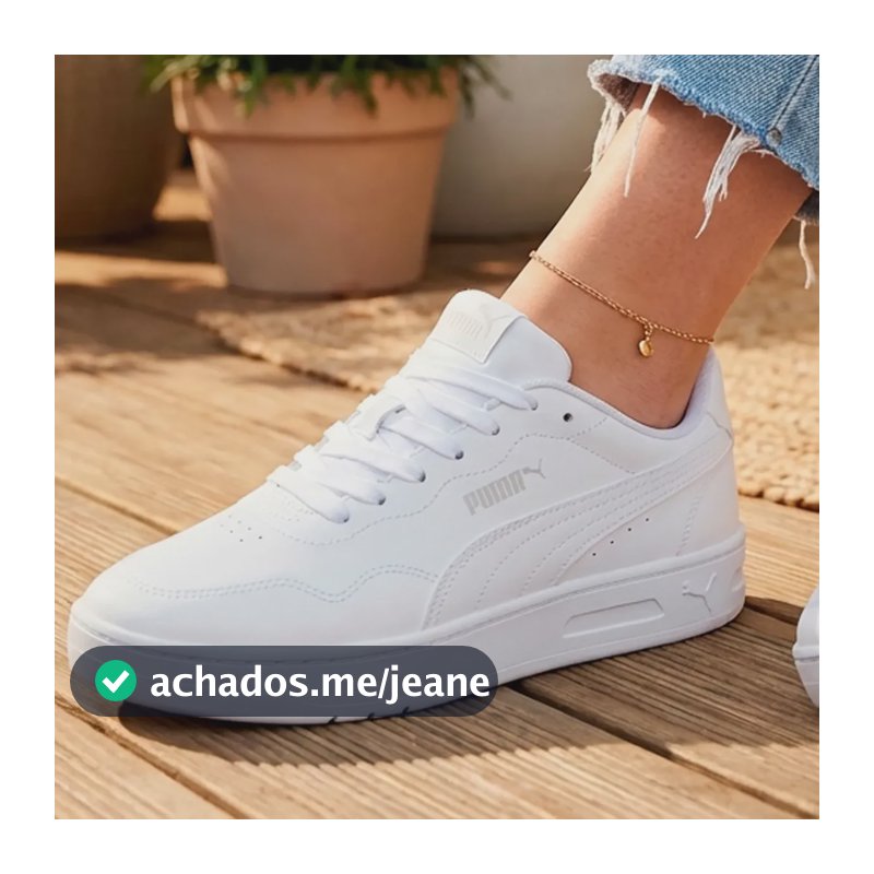 Tênis Puma Lally Court Feminino Casual Softfoam+ Bdp Branco/cinza 38 Br
