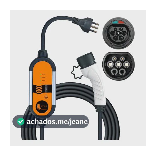 Carregador Carro Elétrico Portátil Tipo2 3.5 Kw 20a 110/220v