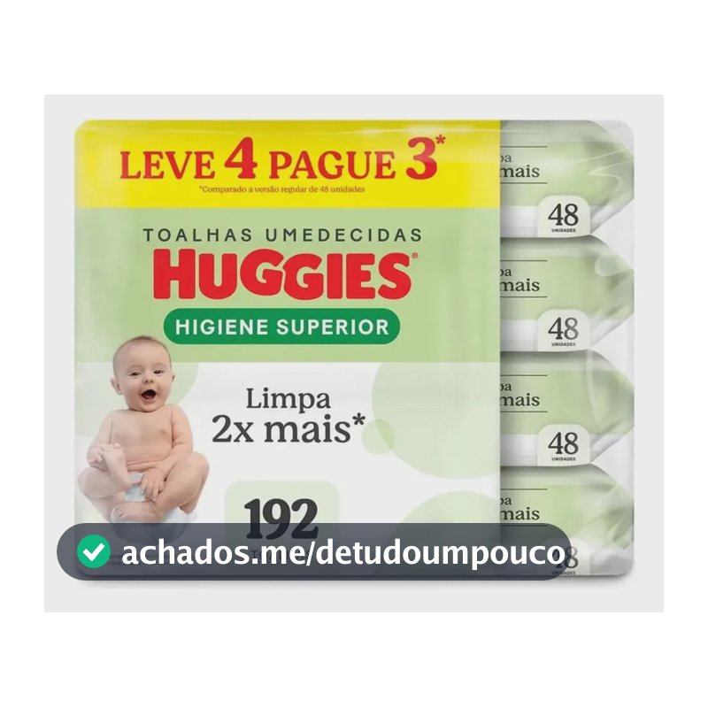 Pack Toalha Umedecida Disney Baby Huggies Max Clean Pacote 4 Unidades Leve Mais Pague Menos