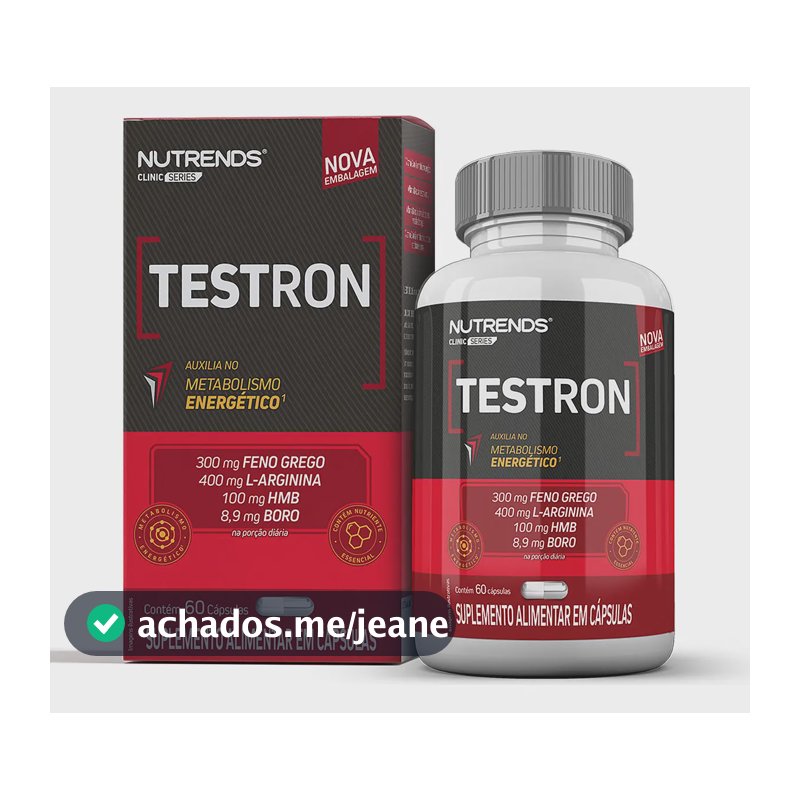 Testron Fórmula Feno Grego, L-arginina E Hmb 60cps Nutrends Sabor Neutro