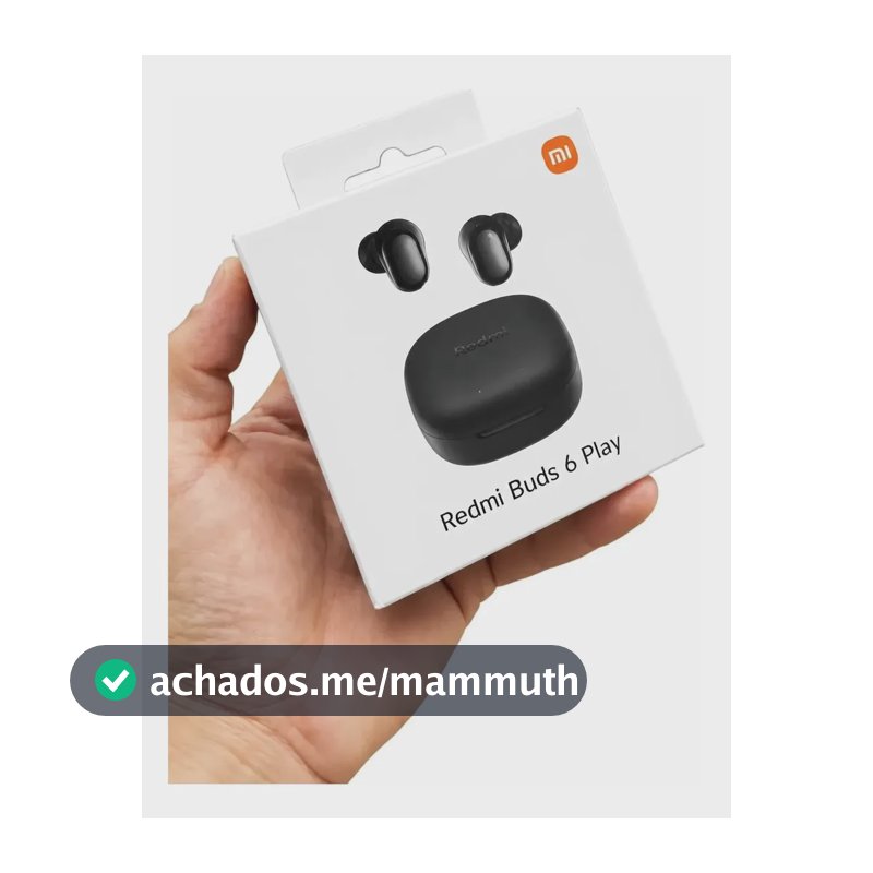 Fone De Ouvido Sem Fio Xiaomi Redmi Buds 6 Play Preto