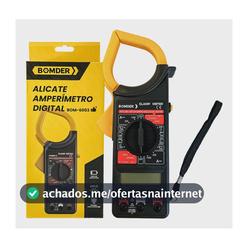Alicate Amperimetro Digital 60hz Bomder