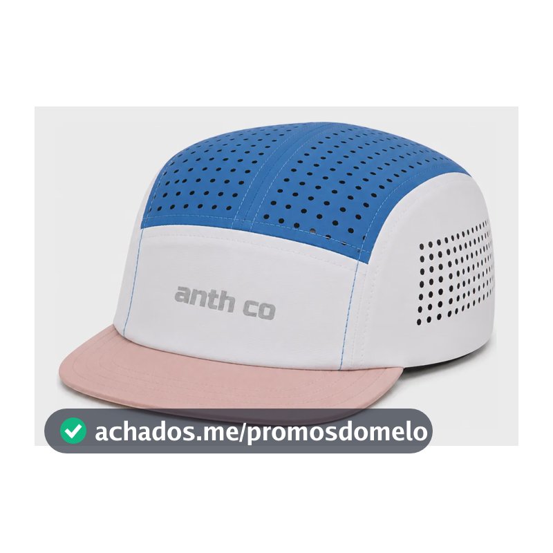 Boné Corrida Five Panel Fresh Anth Co Respirável Esportivo Branco / Azul Jeans / Rose Único Liso