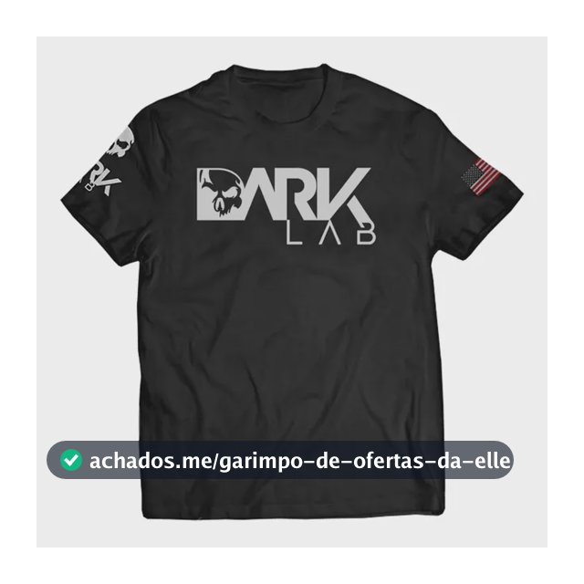 Camiseta Dry-fit  Preta Caveira Unisex Dark Lab