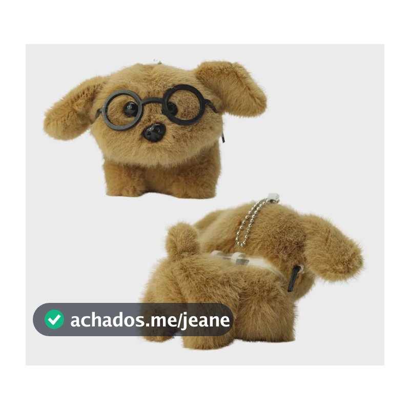 Capa De Pelúcia Nerdcase Para AirPods Pro 3, Cachorro Puppy Marrom (cachorro)