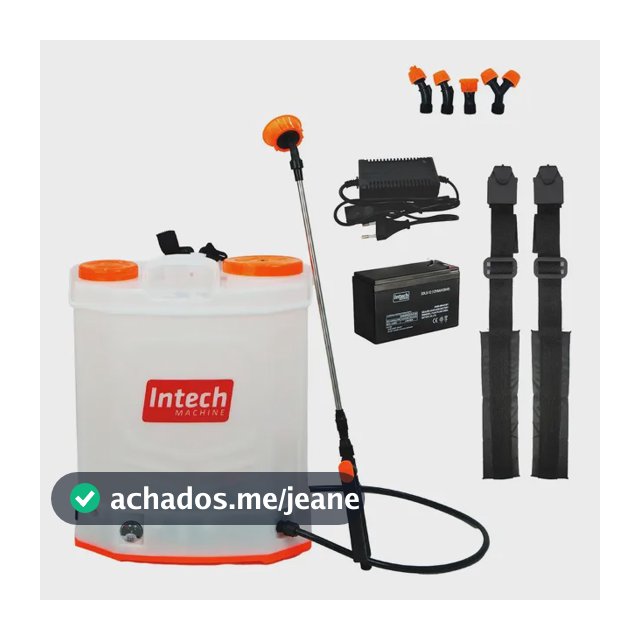 Pulverizador à bateria Elétrico 20 Litros Costal 12V Intech Machine