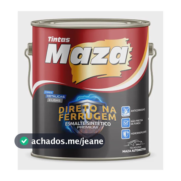 Tinta Direto Na Ferrugem 3.6l Maza Cores Cor Prata Lunar