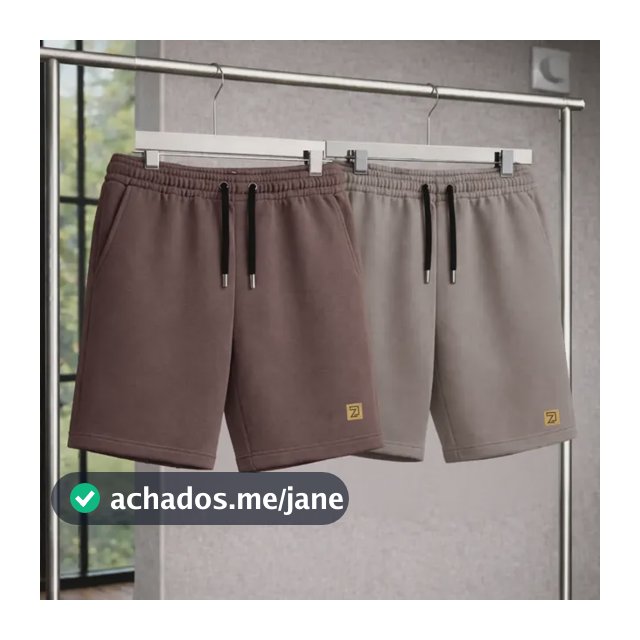 Kit 2 Bermuda Shorts Masculino Moletinho Curta