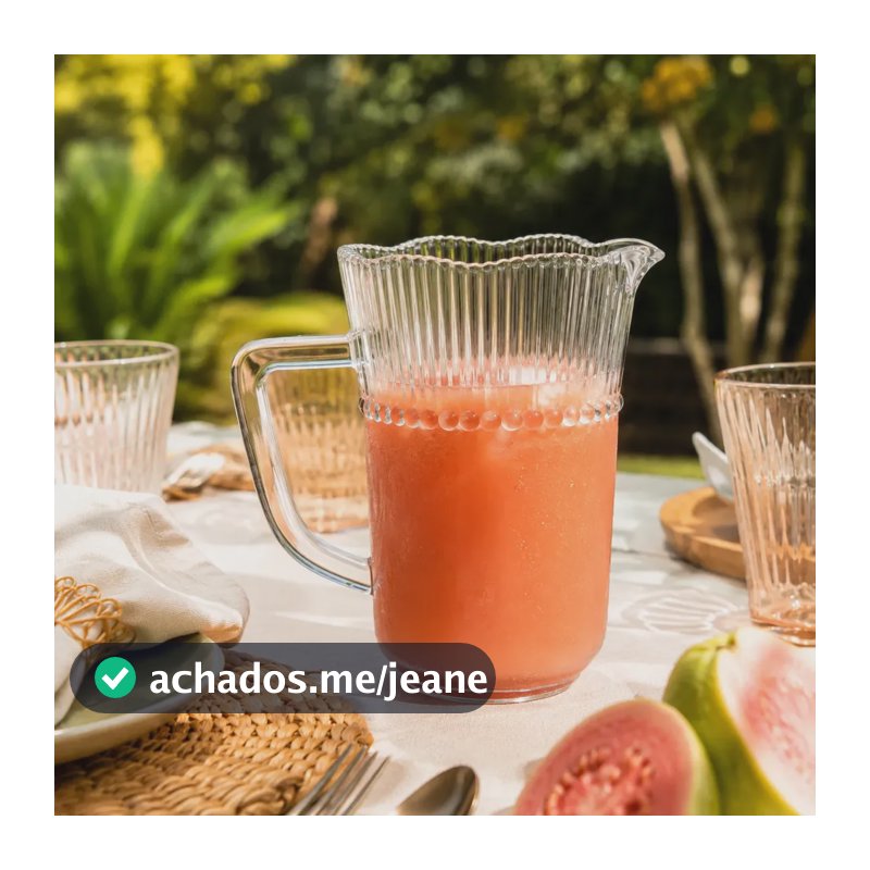 Jarra De Vidro Lynx 1250ml Luxo Importado Vidro
