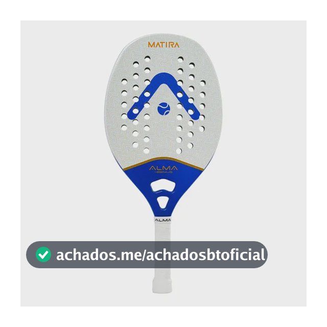 Raquete Beach Tennis Matira 1k Carbon Branca Azul Alma Geniu