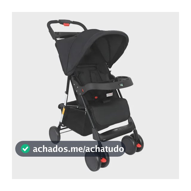 Carrinho de Bebê Passeio Maxi Baby Allday Cor Preto