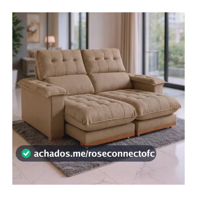 Sofá 2 Lugares 2,00m Retrátil E Reclinável Milano Bom Pastor