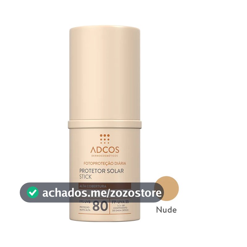 Protetor Solar Adcos Tonalizante Base Stick Fps80 17g- Nude
