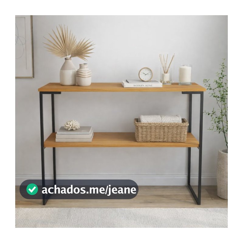Buffet Aparador Industrial Duplo Mesa Cantinho Café Balcão Preto/nature