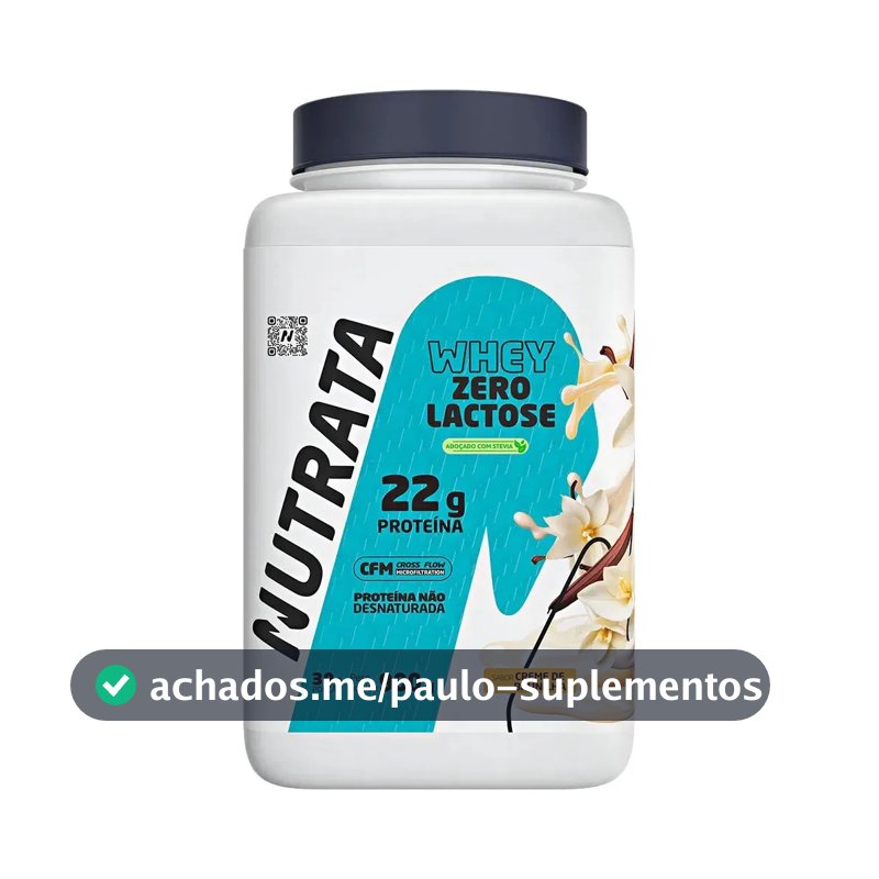 Whey Zero Lactose Pote 900g Baunilha Nutrata