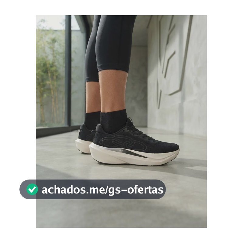 Tênis Olympikus Nuvem Masculino Conforto Corre Esportivo Preto/branco Lisa 42 Br