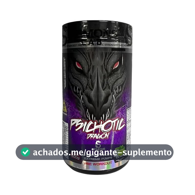 Pré Treino Psichotic Dragon 500g Demons Labs Sabor Fruit punch