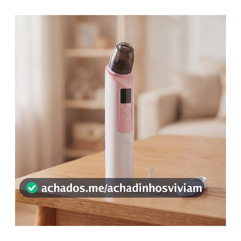Aspirador Nasal Elétrico Infantil Recarregável Sugador Nasal Bebê 6 Níveis de Sucção 2 Bicos Cabo USB Livre de BPA Inclui Filtro Rosa para Higiene e Limpeza do Nariz de Bebês e Crianças Tedy cc