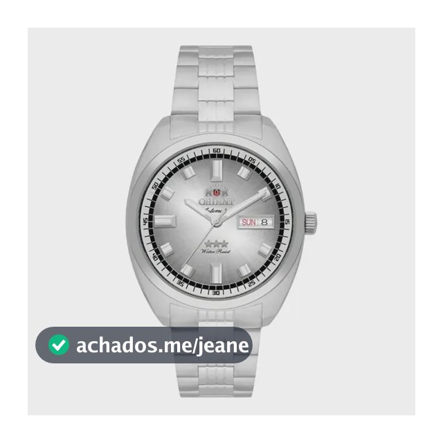 Relógio Orient Heritage Automático 3 Estrelas Yn6ss004 S1sx Correia Prateado Bisel Prateado Fundo Prata